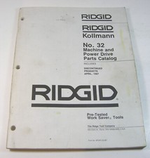 RIDGID Kollmann n. Manuale catalogo ricambi 32 utensili motori macchina