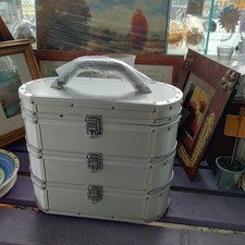 Valigetta Scomparti Make Up Trucco Bigiotteria Trousse Alluminio