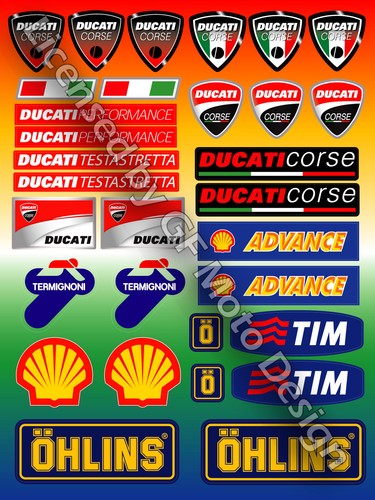 Ducati corse adesivi - fe,