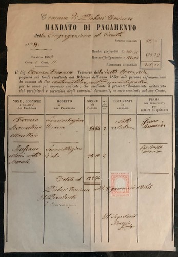 Italia 1863 ordine - italia, di