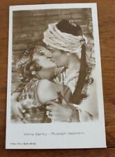1915 CARTOLINA VILMA BANKY - RUDOLPH VALENTINO ACTION MOVIE STARS non viaggiata