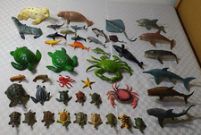 LOTTO ANIMALI MARINI ANFIBI E SIMILI PLASTICA GOMMA MODELLINI GIOCATTOLI ANIMAL