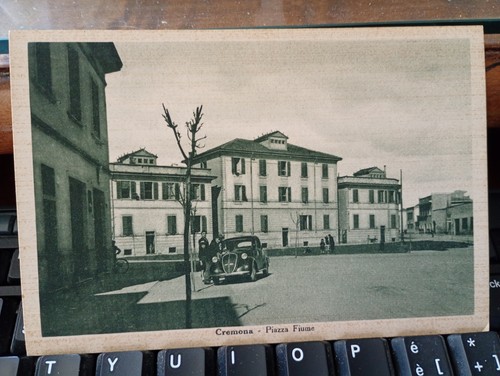 Cartolina cremona piazza fiume - cremona,