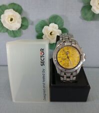 OROLOGIO CRONOGRAFO UOMO SECTOR 650 SWISS MADE 300MT SAPPHIRE GIALLO RARISSIMO
