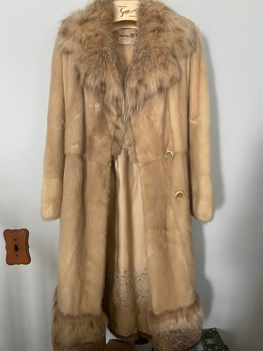 Cappotto lungo visone bianco - , e