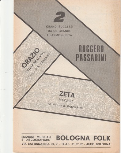 Spartito orazio zeta - zeta,
