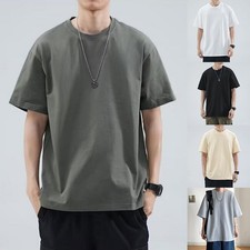 Loose Fit Men's Solid Color T