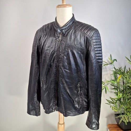 Giacca pelle iron maiden book - giacca,