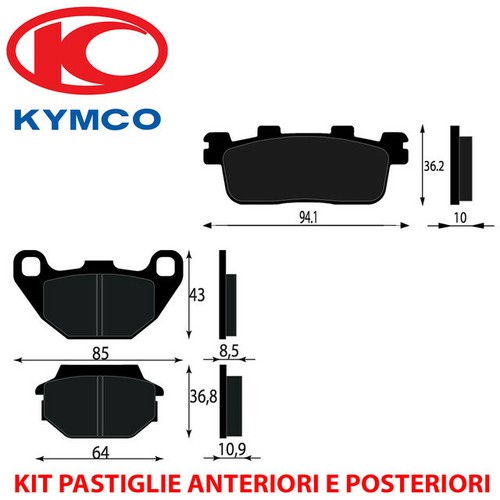 Kit pastiglie freno - pastiglie, anteriori