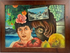 Dipinto A Olio Donna Con