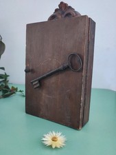 Portachiavi vintage in legno – cassettina porta chiavi da muro – vintage