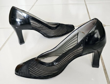 Melluso Black Heel Shoes Mesh