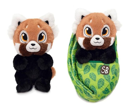 Fascia panda rosso peluche - panda,