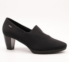 Mocassini Ara 43448 in tessuto elastico nero tacco 5 cm fodera Gore-Tex SCONTO