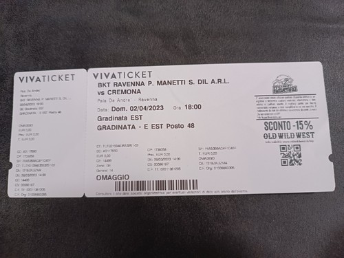 Biglietto ticket basket orasí - biglietto,