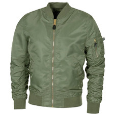 Giacca a vento MFH US Airforce MA1 GRANDE uomo bomber leggero urbano verde