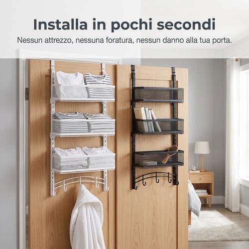 Organizer porta con cesti - organizer, da