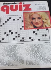 DOMENICA QUIZ 21/1976 BARBARA BOUCHET = VEDUTINE di SANTERAMO COLLE ( BARI )