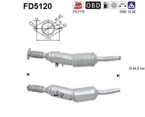 Fap per renault - kw,