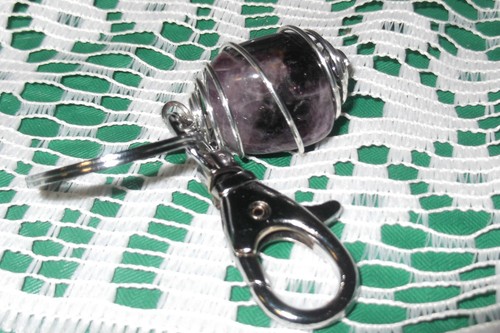 Portachiave con ametista - con,