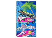 Telo Mare Spiaggia Asciugamano Grande 100x180 cm In Spugna Maui Surf Paradise