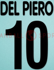 SET KIT JUVENTUS NOME E NUMERO 10 DEL PIERO MAGLIA LOTTO OFFICIAL SIZE SHIRT
