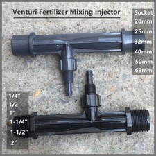 UPVC Venturi Iniettore di Miscelazione 1/4" - 2", 20-63mm Tubo Irrigazione Fertilizzante
