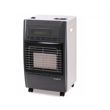 STUFA A GAS INFRAROSSI CON PORTA BOMBOLA GPL NERO - BIANCO TERMO VENTILATA LAREL