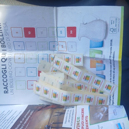Scheda bollini coop viva - 25,