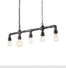 Lampadario In metallo Nero