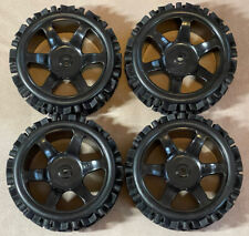 PNEUMATICI BUGGY 4 PEZZI BLK SQUARE DRIVE per DTX Firehammer Smartech Carson FG 1/5 RC