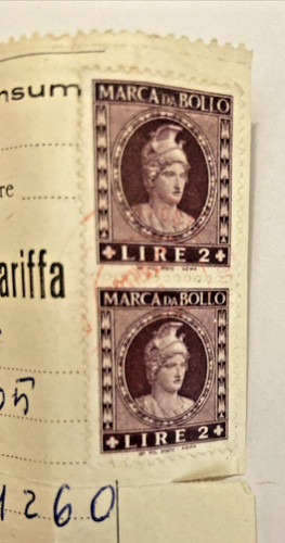 Marca bollo lire - da, 2