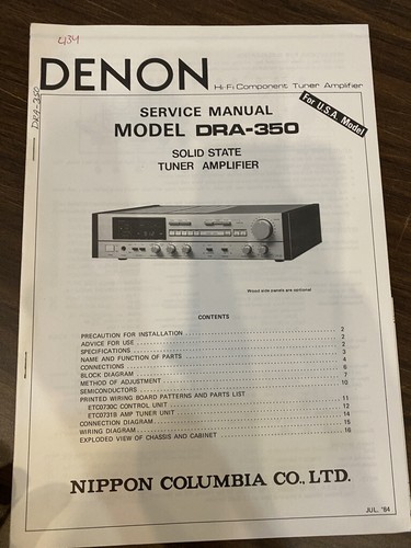 Denon dra 350 dra350 manuale - denon,