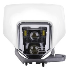 Faro LED + portafaro per Aprilia MX 125 Supermoto Xdure GP1 bianco