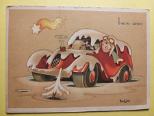 Illustratore Bonfanti - Buon Anno - Bimbo su automobile.