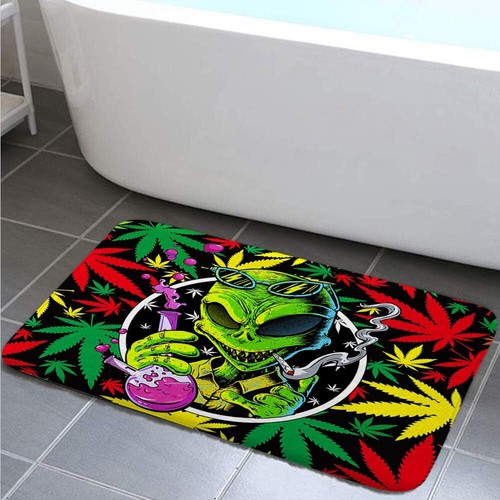 Funky alien hippie - hippie, tappetino