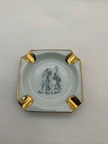Vintage porcelain ashtray - porcelain,