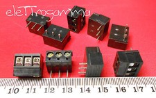 10pz X morsetto connettore vite x circuiti stampati PCB 3 pin passo 5 nero