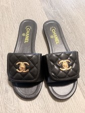 Sandali CHANEL neri con slide
