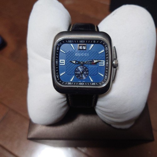 Gucci blue leather watch - gucci,