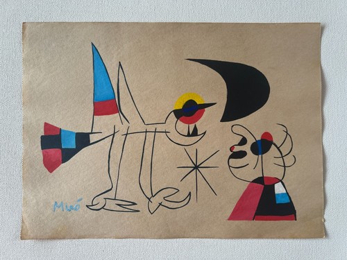 Joan miro disegno carta - miro,