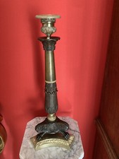 Candelabro In Bronzo Dorato E Patinato Stile Impero Dell’800