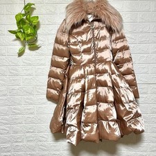 Piumino giubbino esterno donna Elisabetta Franchi rosa beige usato taglia 40