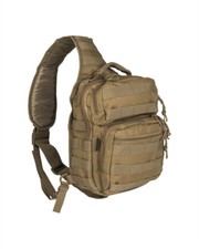 ZAINO MILITARE MONOSPALLA MIL-TEC SMALL DA 10 LITRI DI COLORE COYOTE TAN