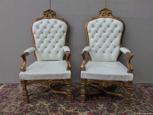 Coppia poltrone dorate - di,