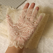 Pizzo Tessuto di Maglia Bordo Bordura Bordatura Fai da Te Abito Gonna Tenda