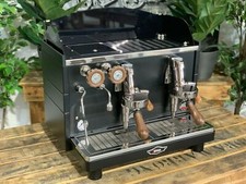 MACCHINA PER CAFFÈ ESPRESSO WEGA MININOVA CLASSIC 2 GRUPPI NUOVA NERA E TIMBER