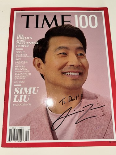 Simu liu signed time - liu, magazine