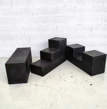 Set of 3 Low tables/pouf “Gli Scacchi” by Mario Bellini per C&B Italia 70’s