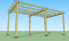 Pergola libera 3x5 in legno